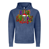 Vintage Denim Christmas big daddy claus Vintage Hoodie - FaDigitalArtStudio