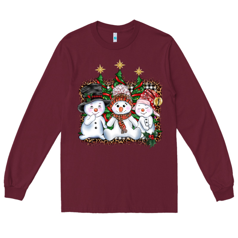 Christmas Snowman Long Sleeve Tee by AdoDesignShop | Teevron