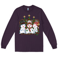 Plum christmas snowman Long Sleeve Tee - AdoDesignShop