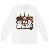 White christmas snowman Long Sleeve Tee - AdoDesignShop