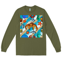 Army Green sea animals Long Sleeve Tee - BundleAndBundleShop