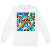 White sea animals Long Sleeve Tee - BundleAndBundleShop
