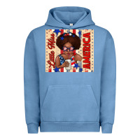 Pigment Pebble Blue little miss america Urban Hoodie - TumblerDesignByShophia