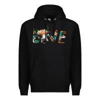 Black love with holstein cow Premium Hoodie - BarkalooDesign