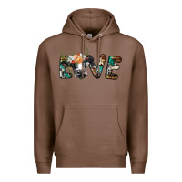Chestnut love with holstein cow Premium Hoodie - BarkalooDesign