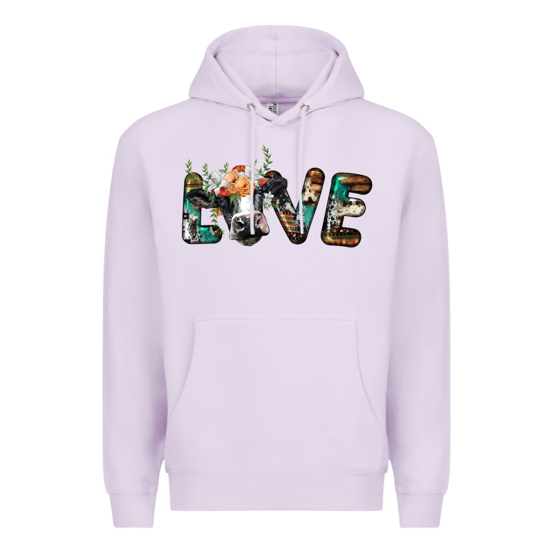 Love With Holstein Cow Premium Hoodie by BarkalooDesign | Teevron