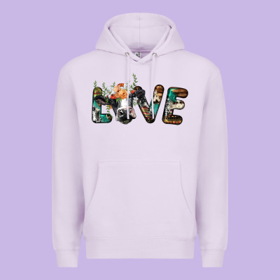 Love With Holstein Cow Premium Hoodie Designed By Barkaloodesign