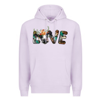 Lilac love with holstein cow Premium Hoodie - BarkalooDesign