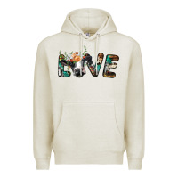 Oatmeal Heather love with holstein cow Premium Hoodie - BarkalooDesign