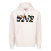 Pale Pink love with holstein cow Premium Hoodie - BarkalooDesign