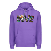 Purple love with holstein cow Premium Hoodie - BarkalooDesign