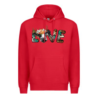 Red love with holstein cow Premium Hoodie - BarkalooDesign