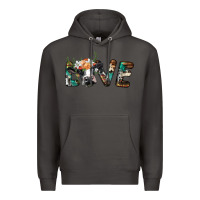 Smoke love with holstein cow Premium Hoodie - BarkalooDesign