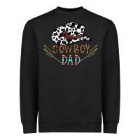 Black cowboy dad Heavyweight Sweatshirt - CowhideDigitalArt