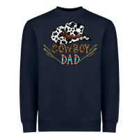 Navy cowboy dad Heavyweight Sweatshirt - CowhideDigitalArt