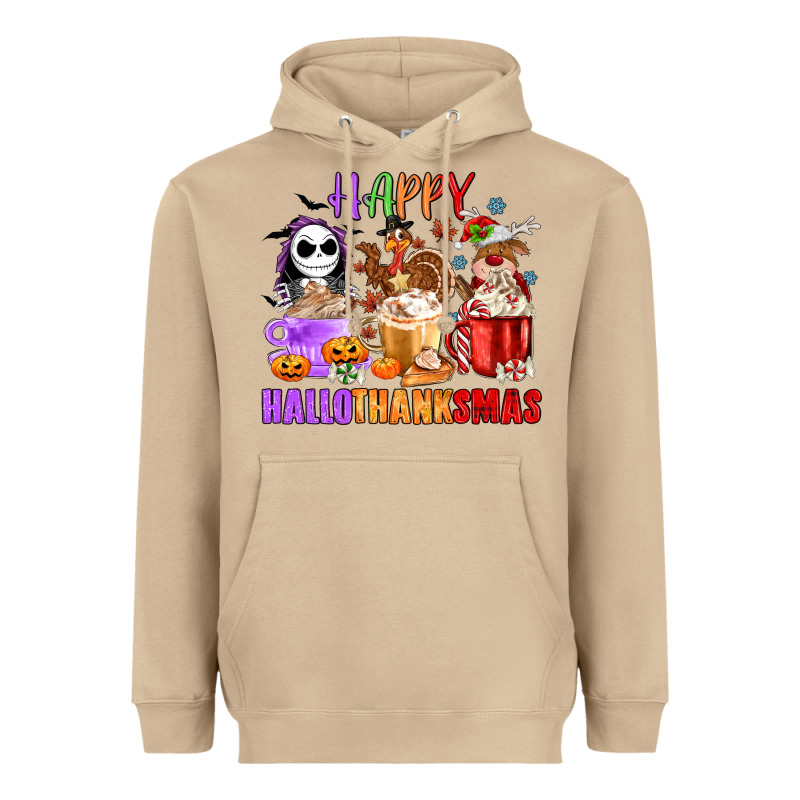 Happy Hallothanksmas Heavyweight Hoodie by MaliasSmallBusiness | Teevron