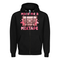 Black make me a mixtape Zipper Hoodie - MaliasSmallBusiness