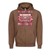Chestnut make me a mixtape Zipper Hoodie - MaliasSmallBusiness