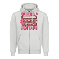 Dove Grey make me a mixtape Zipper Hoodie - MaliasSmallBusiness