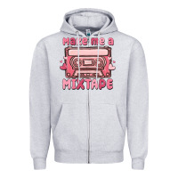 Heather Grey make me a mixtape Zipper Hoodie - MaliasSmallBusiness