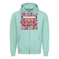 Seafoam make me a mixtape Zipper Hoodie - MaliasSmallBusiness