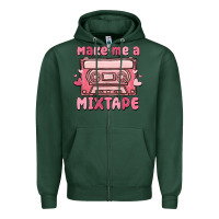 Sports Green make me a mixtape Zipper Hoodie - MaliasSmallBusiness