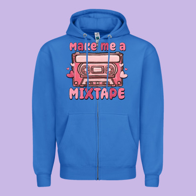Make Me A Mixtape Zipper Hoodie Designed By Maliassmallbusiness