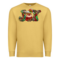 Antique Gold joy christmas deer Premium Sweatshirt - MaliasSmallBusiness