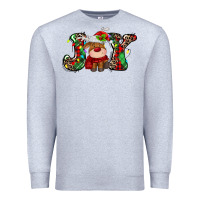 Heather Grey joy christmas deer Premium Sweatshirt - MaliasSmallBusiness