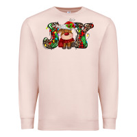 Pale Pink joy christmas deer Premium Sweatshirt - MaliasSmallBusiness