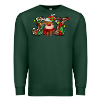 Sports Green joy christmas deer Premium Sweatshirt - MaliasSmallBusiness