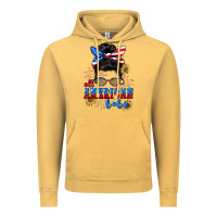 Vintage Mustard All American Babe 4th of July Vintage Hoodie - CowGirlArtShop