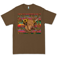Cacao serape leopard turquoise sunflowers cow Premium Tee - RanaPortraitStore