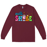 Burgundy milk shake with chocolate heart Long Sleeve Tee - AdoDesignShop