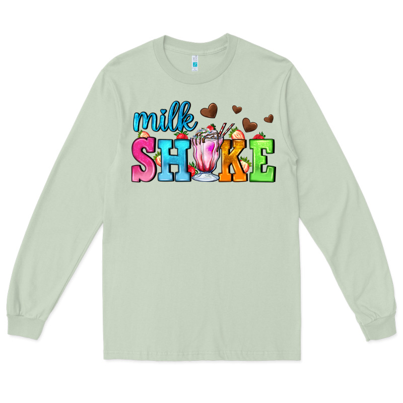 Milk Shake With Chocolate Heart Long Sleeve Tee by AdoDesignShop | Teevron