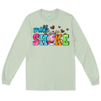 Matcha milk shake with chocolate heart Long Sleeve Tee - AdoDesignShop