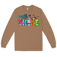 Toasted Coconut milk shake with chocolate heart Long Sleeve Tee - AdoDesignShop