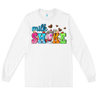 White milk shake with chocolate heart Long Sleeve Tee - AdoDesignShop