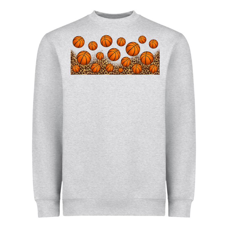 Leopard Basketball 16oz Libbey Glass Heavyweight Sweatshirt by HRA Design Shop | Teevron