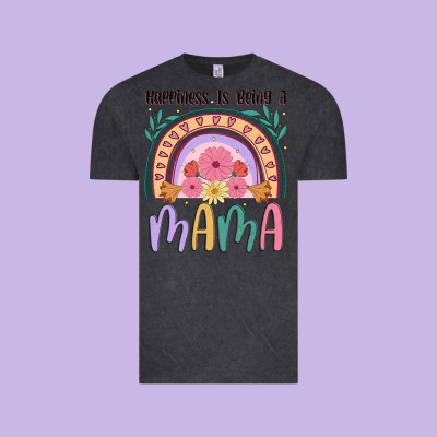 Happiness Is Being A Mama Vintage Tee Designed By Jahusdesignshop