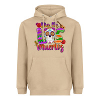 Mushroom dia de los muertos Heavyweight Hoodie - MaliasSmallBusiness