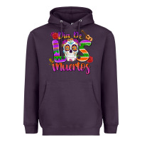 Plum dia de los muertos Heavyweight Hoodie - MaliasSmallBusiness