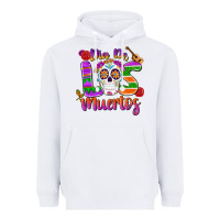 White dia de los muertos Heavyweight Hoodie - MaliasSmallBusiness