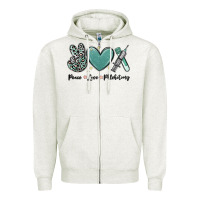 Peace Love Phlebotomy Zipper Hoodie | Teevron