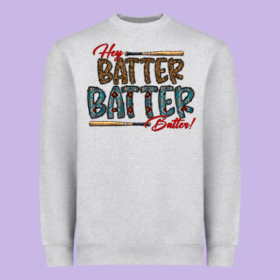 Hey Batter Batter Batter Heavyweight Sweatshirt Designed By Cowhidedigitalart