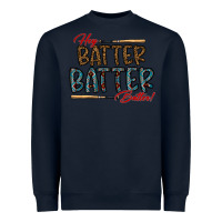 Navy hey batter batter batter Heavyweight Sweatshirt - CowhideDigitalArt