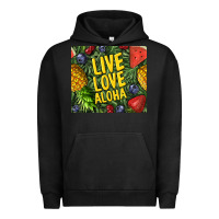 Pigment Black live love aloha Urban Hoodie - TumblerDesignByShophia