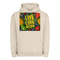 Pigment French Oak live love aloha Urban Hoodie - TumblerDesignByShophia