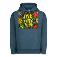 Pigment Midnight Navy live love aloha Urban Hoodie - TumblerDesignByShophia