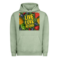 Pigment Oil Green live love aloha Urban Hoodie - TumblerDesignByShophia